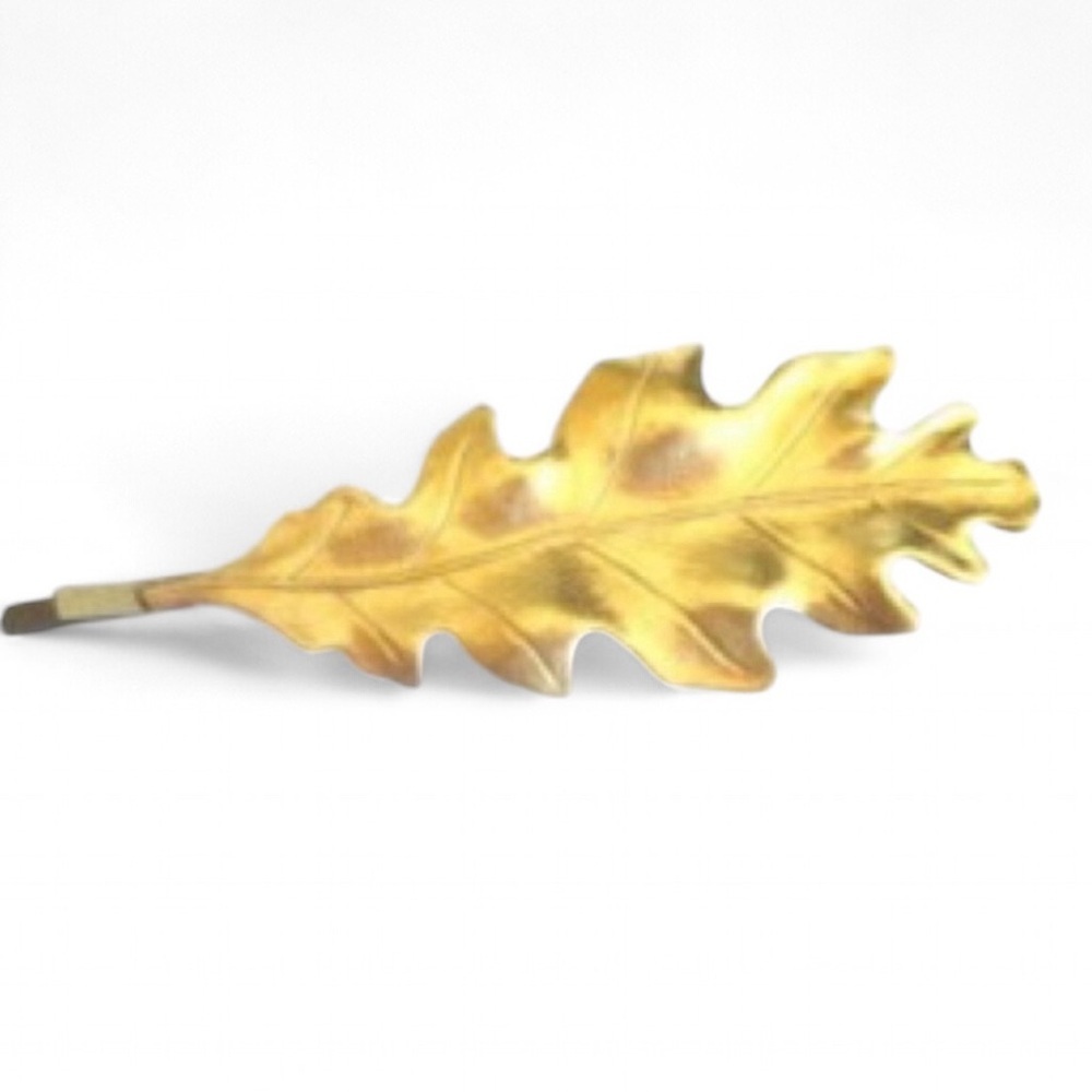 Handmade Bohemian Gold Leaf Bobby Pin – Elegant Hair Accessory NWT
